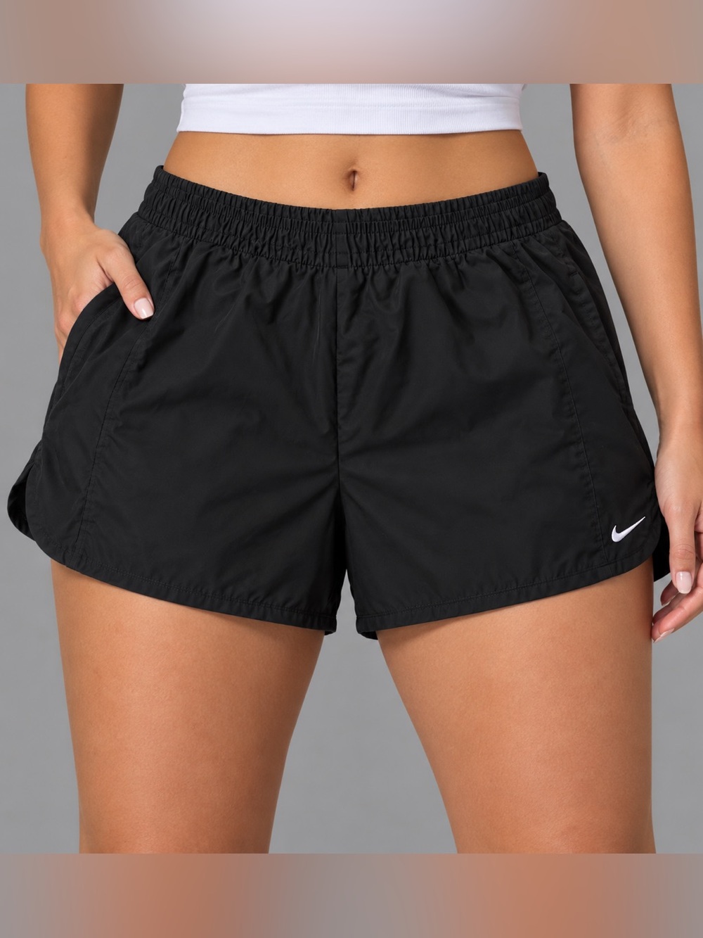 Nike Women’s Large Black Running Athletic Shorts Dri-FIT Sport